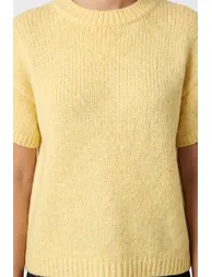 Yellow Wide Fit Soft Textured Knitwear Sweater - 2