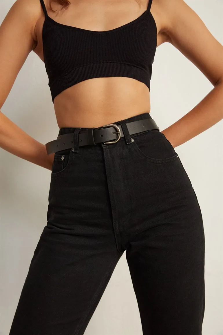 Basic Leather Belt Black