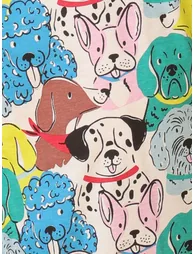 All-Over Dog Print Short Sleeve T-Shirt and Shorts Set - 4
