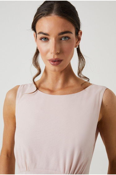 Shimmer Chiffon Cowl Back Maxi Dress product thumbnail 4