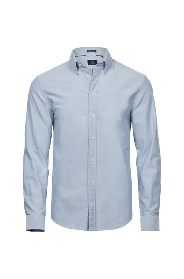 Tee Jays Mens Perfect Long Sleeve Oxford Shirt - Light Blue