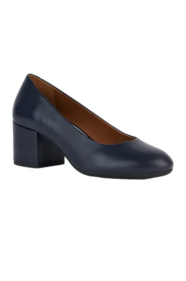 Geox Womens/Ladies D Eleana A Nappa Leather Court Shoes - Navy