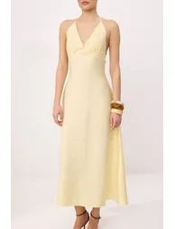 More Sustainable Yellow Modal Maxi Woven Dress - 4