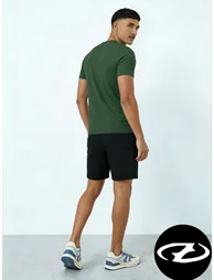 Men Green Graphic T-Shirt and Shorts Co-Ords - 1