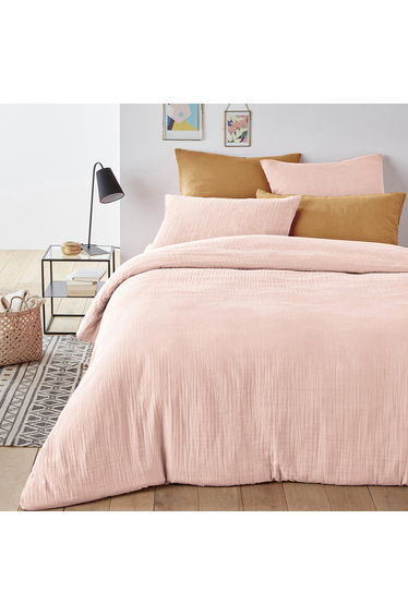Kumla Plain 100% Cotton Muslin H30cm Fitted Sheet product thumbnail 2