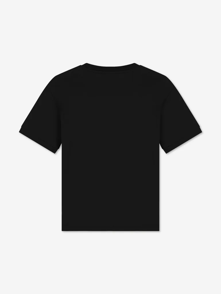 EA7 Emporio Armani Boys Train Logo Tape T-Shirt in Black - 1