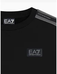 EA7 Emporio Armani Boys Train Logo Tape T-Shirt in Black - 2
