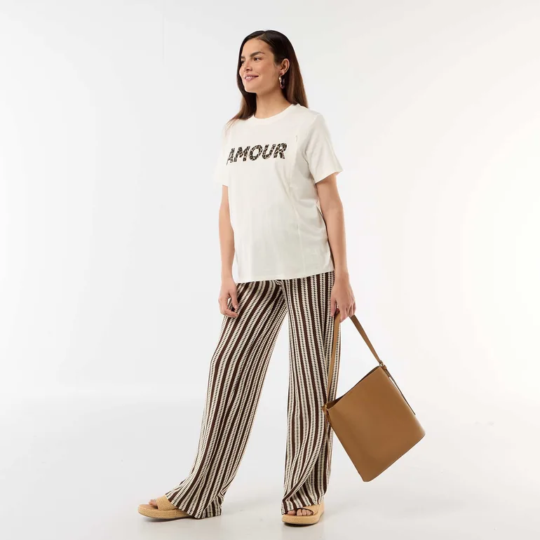 Printed Nursing T-shirt WHITE - 2