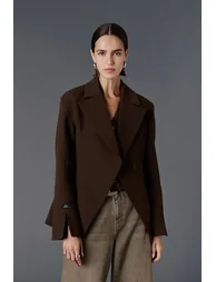 Double-Breasted Fitted Blazer - Premium Collection - 3