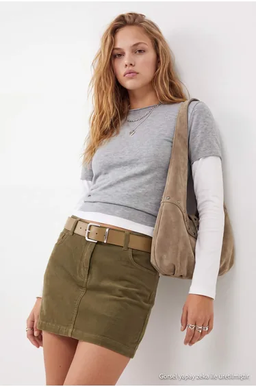 Mink Velvet Short Skirt