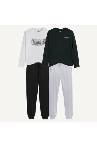 Set of 2 Cotton Pyjamas with Long Sleeves and Surf Theme