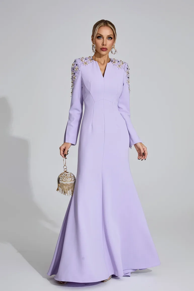 Drift Purple Pearl Maxi Dress