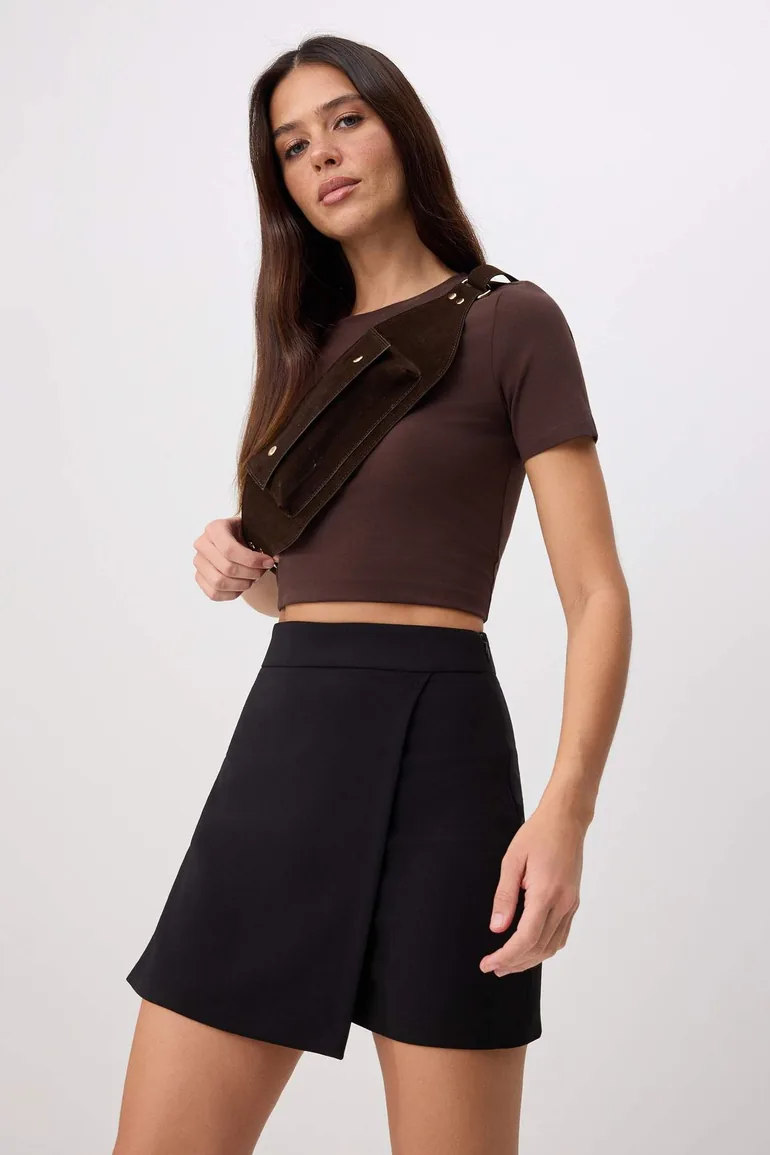 Shorts - Black - High Waist - 1
