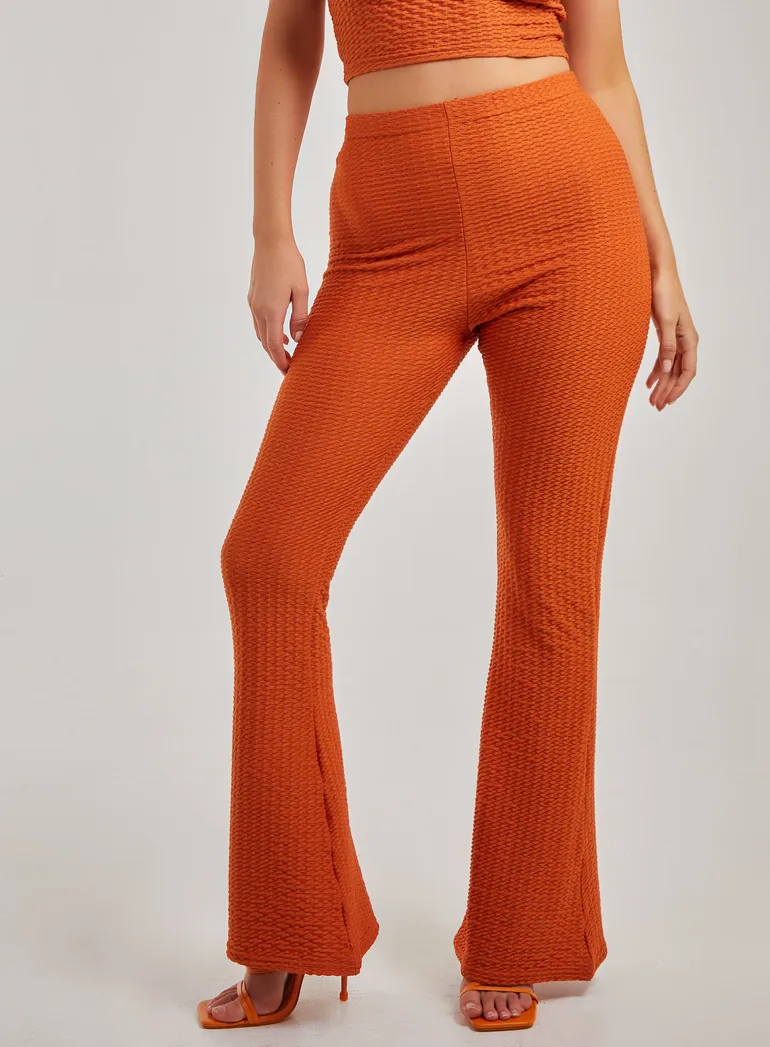 Waffle Flared Trouser - 1