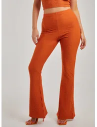 Waffle Flared Trouser - 1