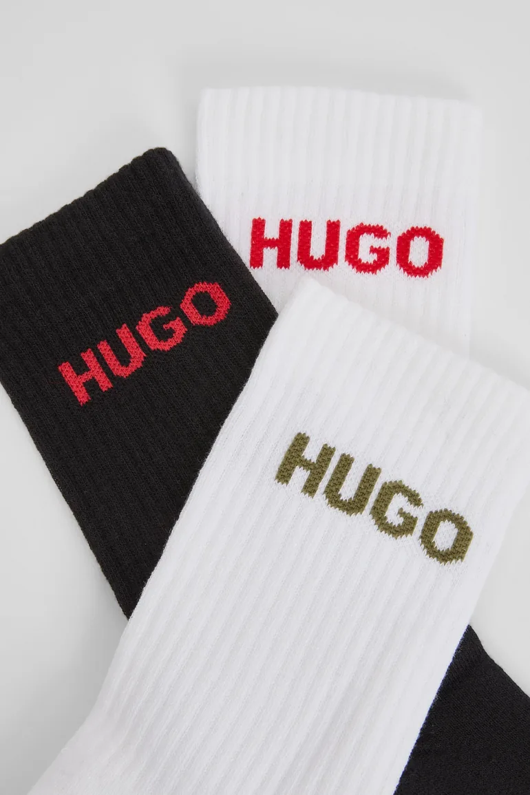 6 Pack QS Rib Logo CC Socks Multi - 1