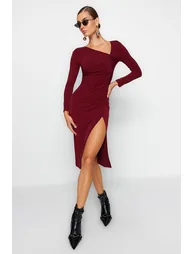Dress - Burgundy - Bodycon