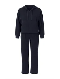 Navy Blue Terry Knitted Tracksuit