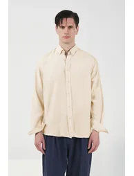GIESTO Long Sleeve Buttoned Tencel Shirt - 1