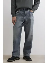Blue Baggy Fit Mid Wash Jeans - 3