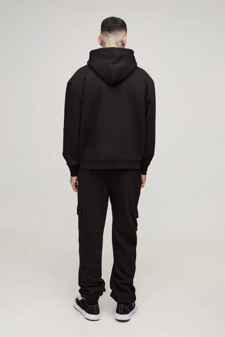 Tall 330GSM Oversized Boxy Basic Hoodie - 1