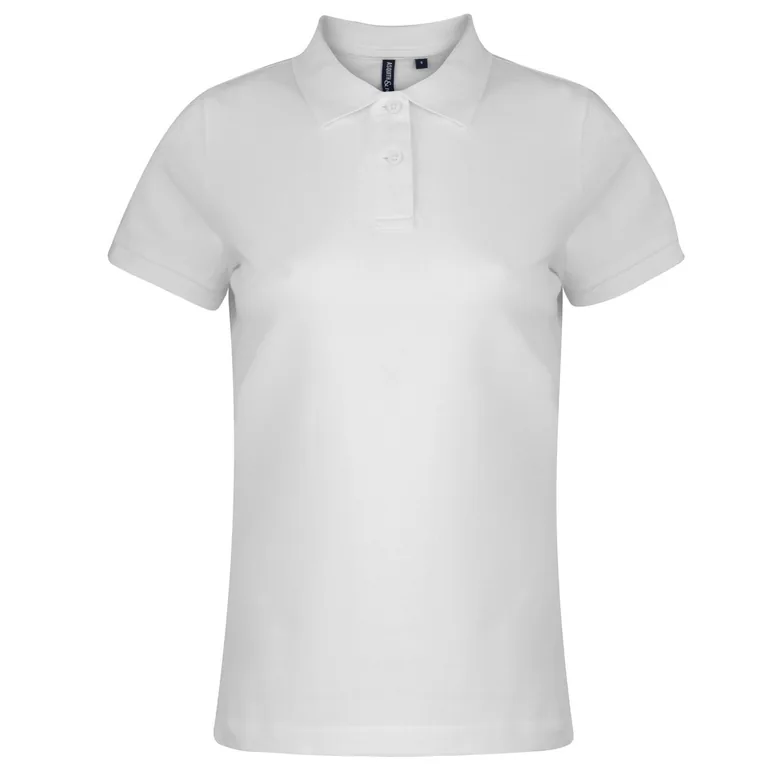 Asquith & Fox Womens/Ladies Plain Short Sleeve Polo Shirt - White