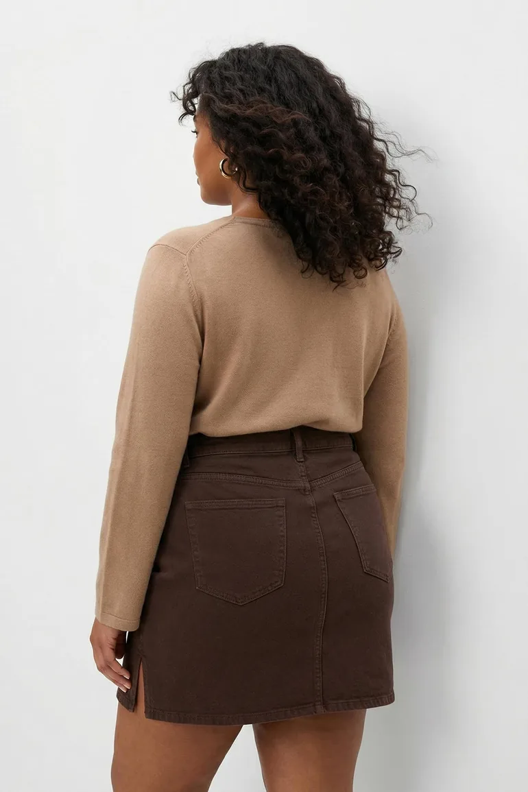 Mink V-Neck Basic Thin Knitwear Sweater - 2