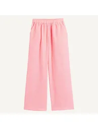Striped Wide Leg Trousers with Elasticated Waist - 1