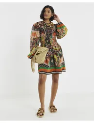 Simply Be Shirred Skater Dress