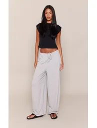 Tall Grey Marl Jersey Balloon Cuffed Trousers
