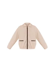 Cream Contrast Binding Zip Up Fleece - 4