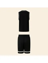 Tank top + shorts sports set BLACK - 1