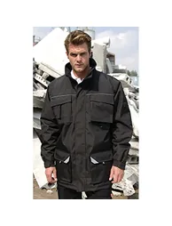 Result Mens Sabre Long Work Coat - Black - 3