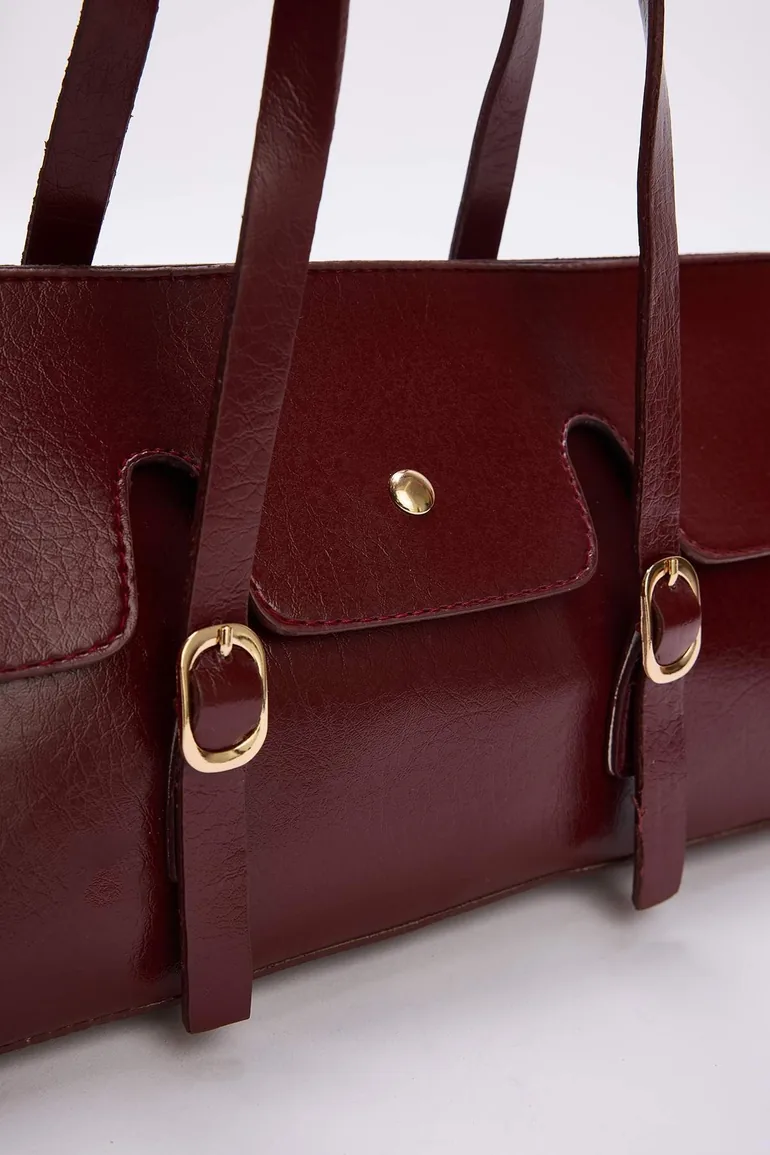 Burgundy Shoulder Bag - 1