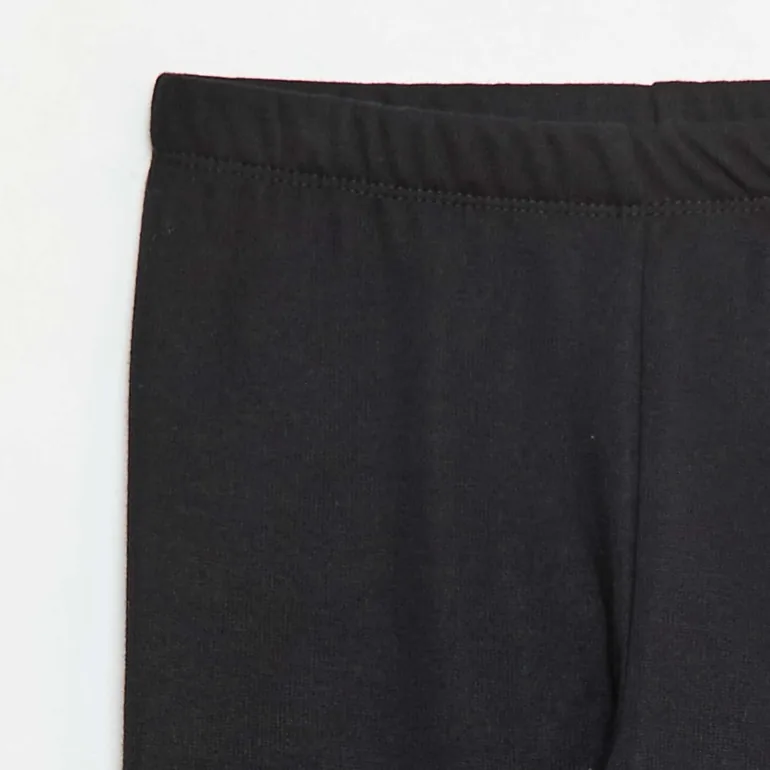Velvet-Lined Warm Leggings BLACK - 1
