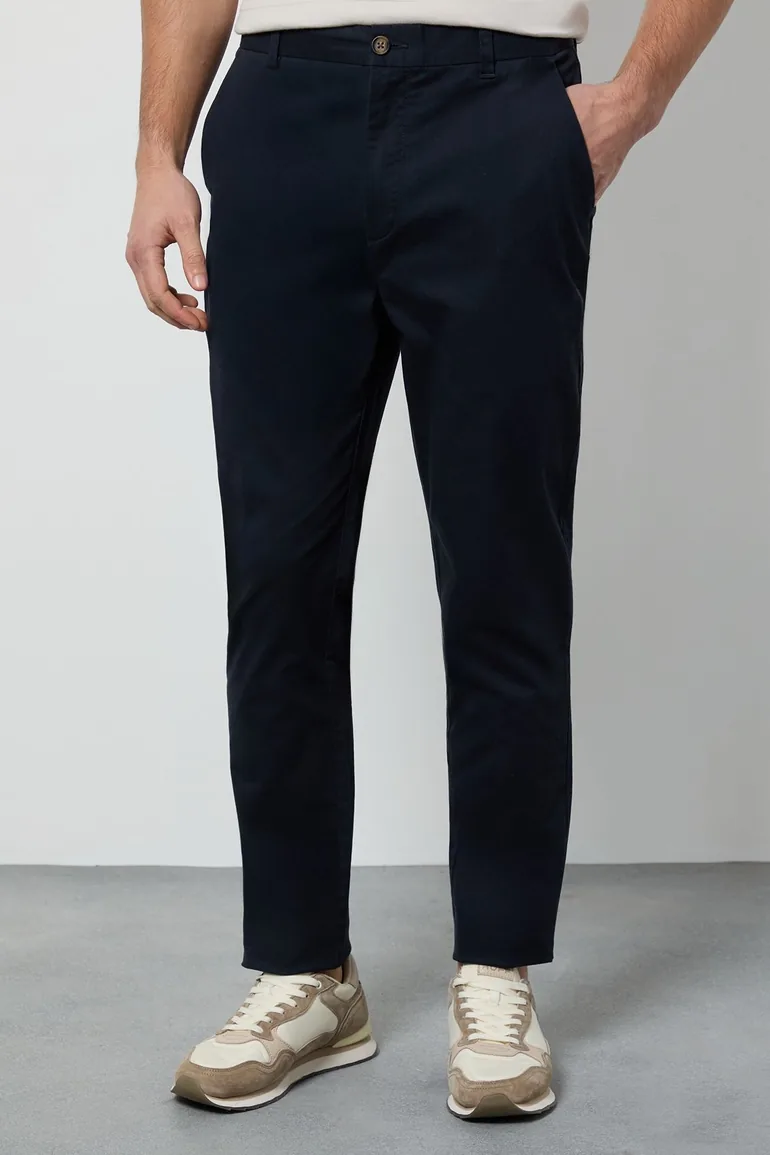 بنطلون تشينو سكيني - كحلي - 1