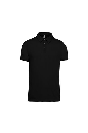 Kariban Mens Jersey Knit Polo Shirt - Black