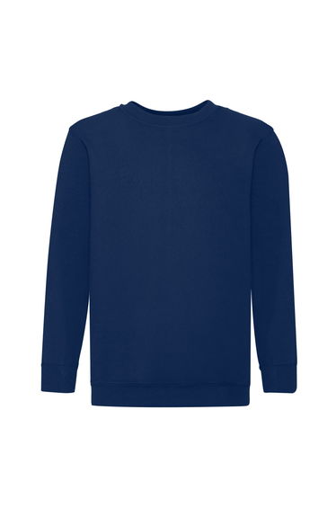 Fruit Of The Loom Childrens Unisex Set In Sleeve Sweatshirt (Pack of 2) - Navy