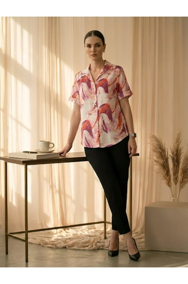 White All Over Print Shirt