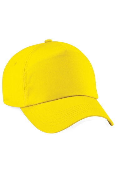 Beechfield Unisex Plain Original 5 Panel Baseball Cap - Yellow