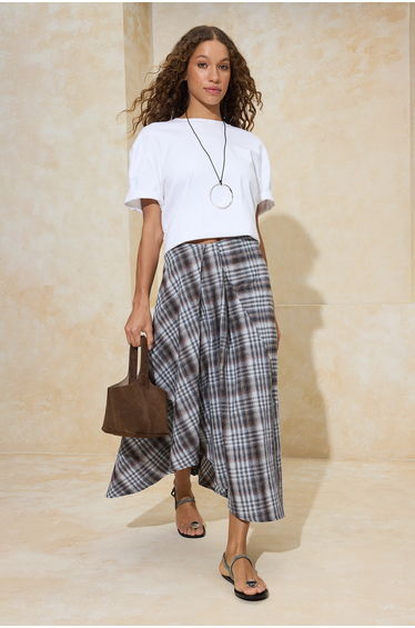 Brown-Multicolor Skirt