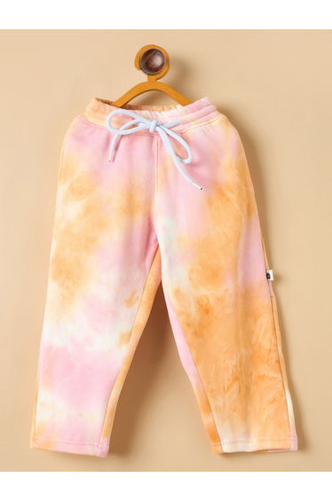 Girls Tie-Dye Orange Track Pants