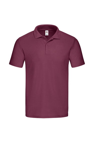 Fruit Of The Loom Mens Original Polo Shirt - Burgundy