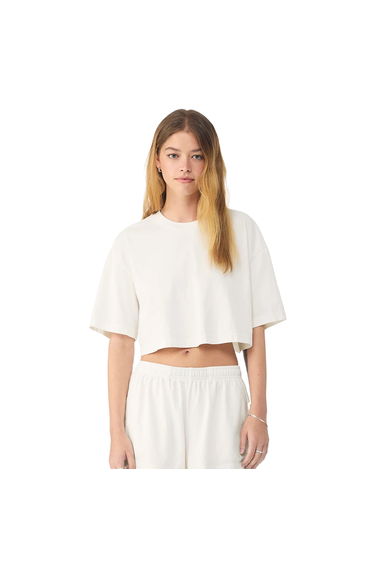 Bella + Canvas Womens/Ladies Heavyweight Crop T-Shirt - Vintage White