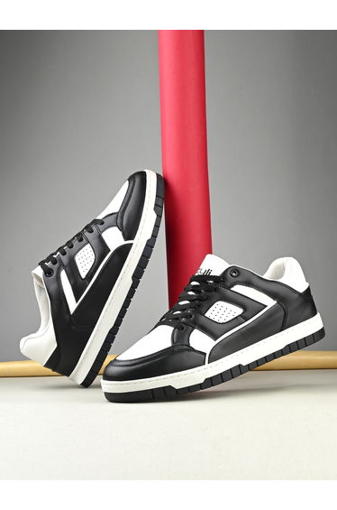 Color Block Court Lace Up Sneakers