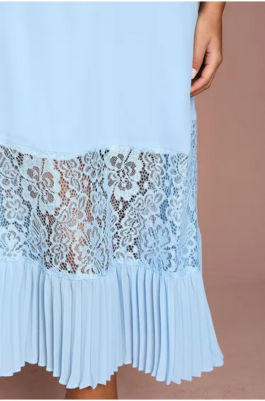 فستان كوست فاشن أزرق ميدي على شكل حرف A