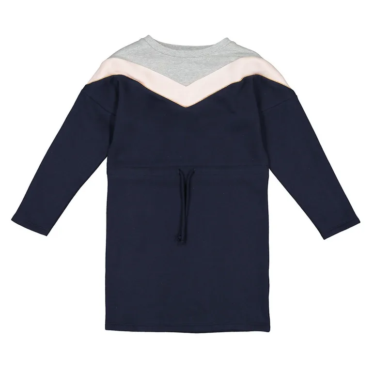 Long-Sleeved Sweatshirt Dress in Cotton Mix - 1