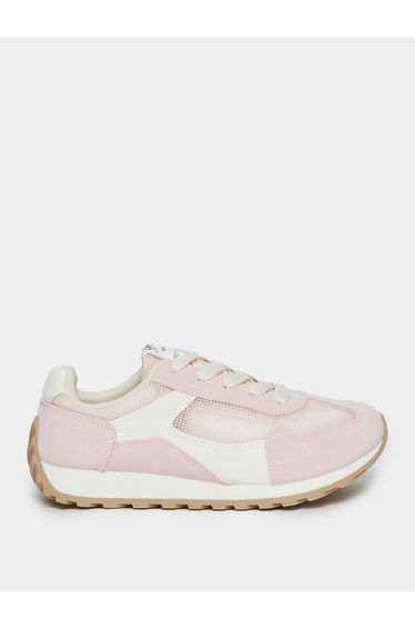 Women Pink Retro Style Sneakers