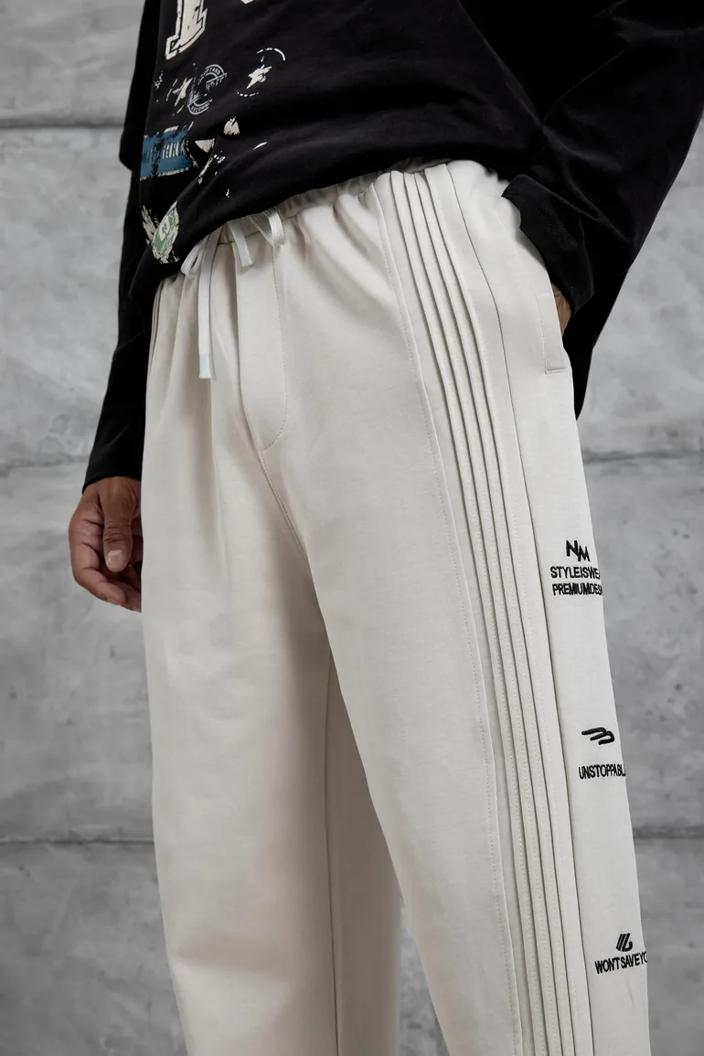 NOMARC Loose Striped Wide-Leg Joggers - 1