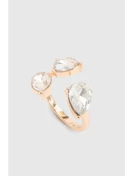Pear Cut Diamante Ring - gold - 1